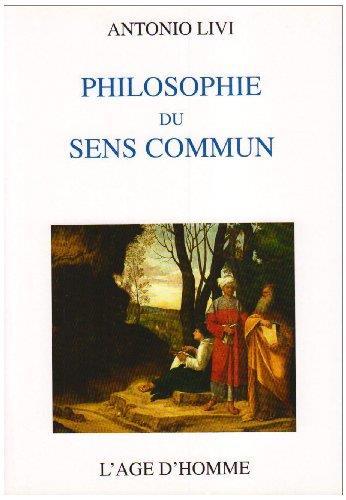 Philosophie Du Sens Commun
