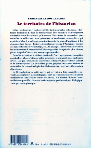 Le territoire de l'historien