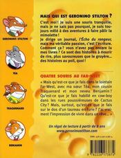 Geronimo Stilton Tome 32 : XXX - 4ème de couverture - Format classique