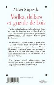Vodka Dollars Et Gueule De Bois - 4ème de couverture - Format classique