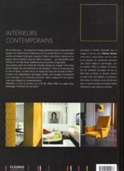 Intérieurs contemporains - 4ème de couverture - Format classique