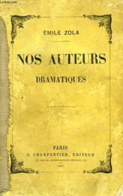 Nos Auteurs Dramatiques - Couverture - Format classique