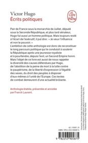 Écrits politiques - 4ème de couverture - Format classique