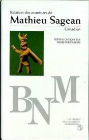 Relation des avantures de Mathieu Sagean, canadien - Couverture - Format classique