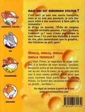 Geronimo Stilton Tome 33 : ouille, ouille, ouille... quelle trouille ! - 4ème de couverture - Format classique