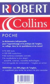 Robert & collins poche ang ae (édition 2005) - 4ème de couverture - Format classique