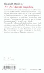 Xy ; de l'identité masculine - 4ème de couverture - Format classique