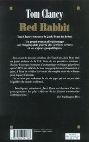 Red rabbit - tome 1 - 4ème de couverture - Format classique