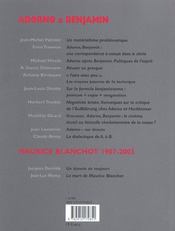 Lignes 11 - adorno/benjamin - 4ème de couverture - Format classique