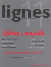 Lignes 11 - adorno/benjamin - Intérieur - Format classique