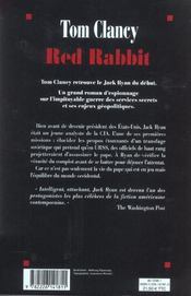 Red rabbit - tome 2 - 4ème de couverture - Format classique