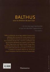 Balthus - 4ème de couverture - Format classique