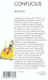 Spiritualites vivantes poche - t198 - confucius - 4ème de couverture - Format classique