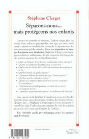 Séparons-nous... mais protégeons nos enfants - 4ème de couverture - Format classique
