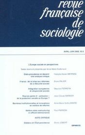 Revue française de sociologie n.43.2 ; avril-juin 2002 - Intérieur - Format classique