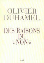 Des raisons du 'non - Intérieur - Format classique