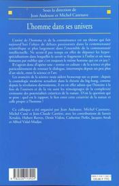 L'homme dans ses univers - 4ème de couverture - Format classique