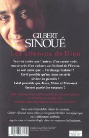 Les silences de Dieu - 4ème de couverture - Format classique