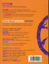 Histoire College - 4ème de couverture - Format classique