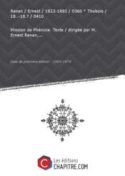 Mission de Phénicie. Texte / dirigée par M. Ernest Renan,... [édition 1864-1874] - Couverture - Format classique