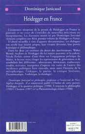 Heidegger en France - tome 2 : Entretiens - 4ème de couverture - Format classique