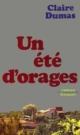 Un été d'orages - Couverture - Format classique