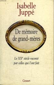 De memoire de grand-meres - Couverture - Format classique