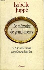 De memoire de grand-meres - Couverture - Format classique