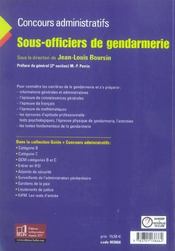 Sous-officiers de gendarmerie - 4ème de couverture - Format classique