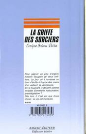 La griffe des sorciers - 4ème de couverture - Format classique