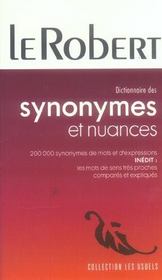 Dictionnaire des synonymes et nuances - Intérieur - Format classique