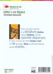 Lettre à une disparue audio