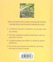 Les plantes medicinales - 4ème de couverture - Format classique