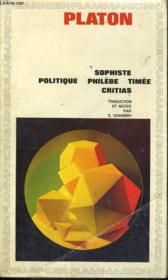 Sophiste, Politique, Philebe, Timee, Critias - Couverture - Format classique