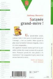 Satanee gand-mere - 4ème de couverture - Format classique