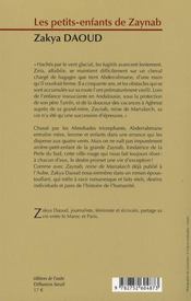 Les petits enfants de Zaynab - 4ème de couverture - Format classique