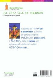 Les cinq écus de Bretagne - 4ème de couverture - Format classique