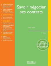 Savoir négocier ses contrats - Couverture - Format classique