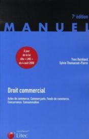 Manuel de droit commercial (7e édition) - Couverture - Format classique