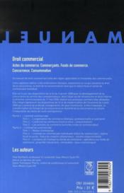 Manuel de droit commercial (7e édition) - Couverture - Format classique