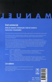 Manuel de droit commercial (7e édition) - 4ème de couverture - Format classique