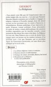 La religieuse - Denis Diderot - ACHETER OCCASION - 12/01/2009