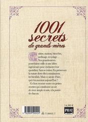 1001 secrets de grands-mères - 4ème de couverture - Format classique