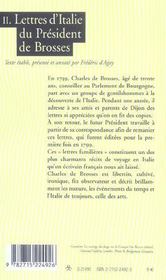 Lettres d'italie - vol02 - 4ème de couverture - Format classique
