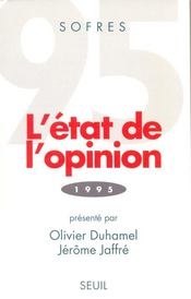 L'état de l'opinion (édition 1995) - Couverture - Format classique