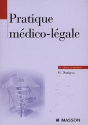 Pratique medico-legale - Couverture - Format classique