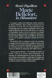 Marie Bellefort La Flibustiere - 4ème de couverture - Format classique