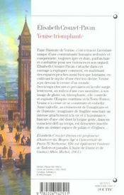 Venise triomphante ; les horizons d'un mythe - 4ème de couverture - Format classique