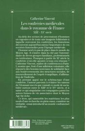 Les confreries medievales dans le royaume de france - xiiie-xve siecle - 4ème de couverture - Format classique
