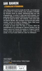 L'étrangleur d'Edimbourg - 4ème de couverture - Format classique